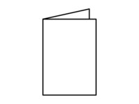 Gevouwen 4-pagina's tellende folder met één vouw.