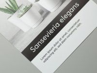 Papieren flyer met enkelzijdige vernis.