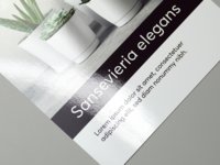 Glanzende flyer op gecoat papier, enkelzijdig bedrukt.
