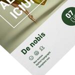 Papieren flyer met matte cellofaanlaminaat aan ��n zijde.