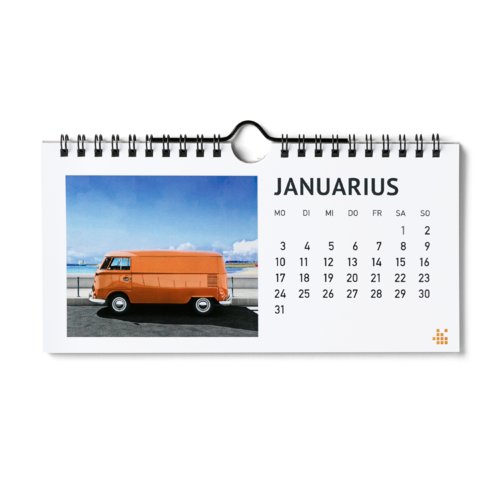 Muurkalender met wire-o binding , A6, 4/0-kleurig 3