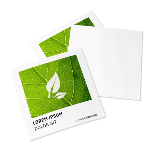 Flyers eco-/natuurpapier, Vierkant klein, enkelzijdig bedrukt 1
