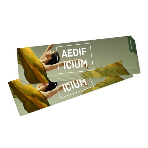 Papieren sticker, rechthoekig.