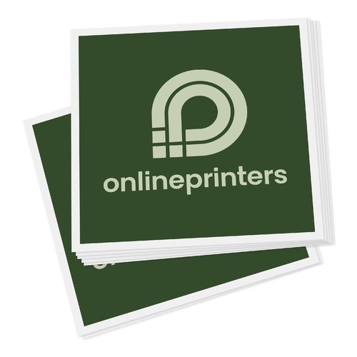 Ronde papieren stickers.