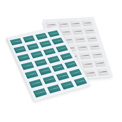 Gekleurde 3D-stickers in aangepaste vorm.