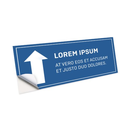 Vinyl vloersticker.
