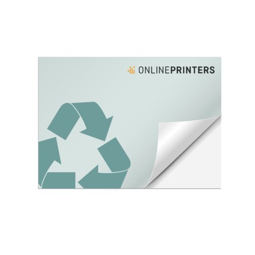 Milieuvriendelijke en recyclebare papieren sticker.
