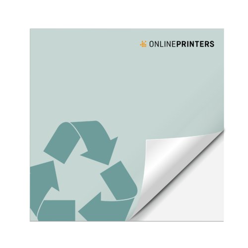 Milieuvriendelijke papieren sticker, vierkant.