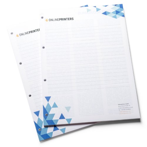 Wit briefpapier, enkelzijdig bedrukt.