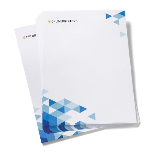 Briefpapier, aan beide zijden bedrukbaar.