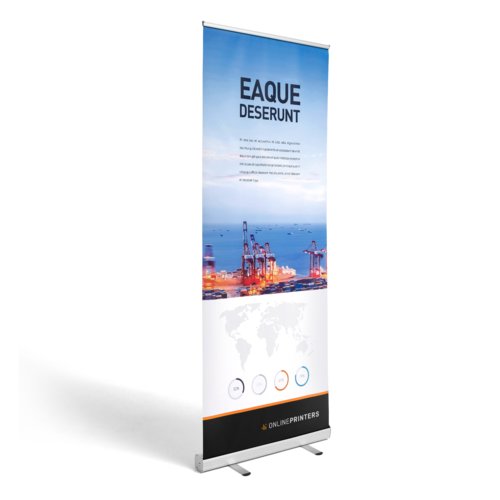 Multipack Roll-up banner, basic, zilver, 85 x 200 cm 1