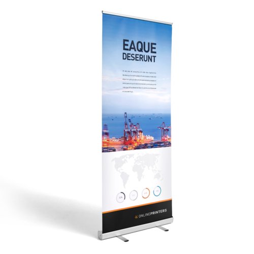 Multipack Roll-up banner, basic, zilver, 100 x 200 cm 1