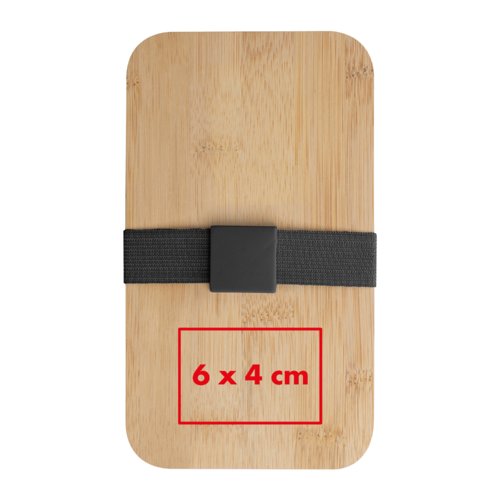 Bamboe lunchbox set met elastische band.