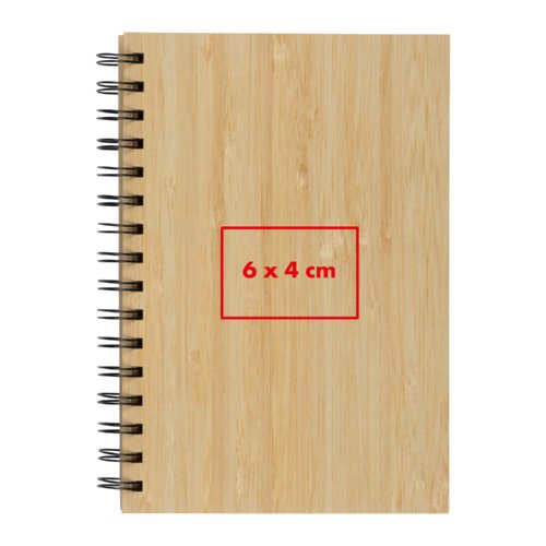 Geschenkset met notitieboek en pen van bamboe.