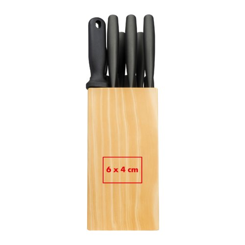 Licht houten messenblok voor diverse messen.
