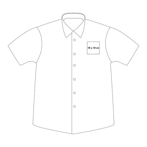 Shirt met korte mouwen, knoopsluiting en kraag.