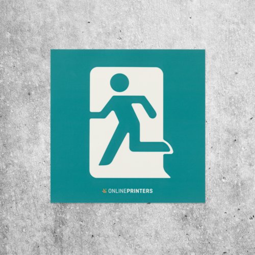 Lichtgevende sticker in vierkante vorm.