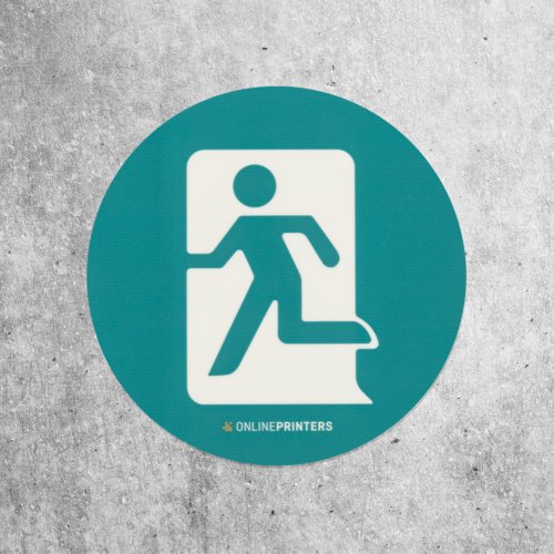Lichtgevende ronde sticker.