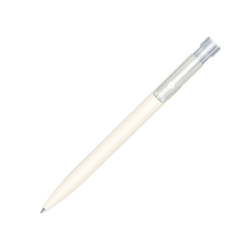 Witte bio-plastic drukbalpen met clip.