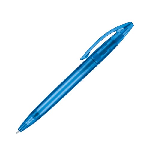 Blauwe kunststof draaibalpen met clip.