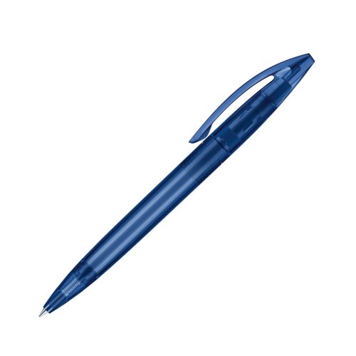 Donkerblauwe plastic draaibalpen met clip.
