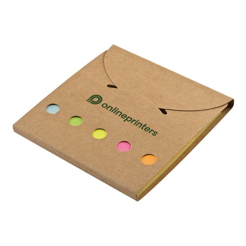 Markeerstickerset met plakbriefjes en omslag.