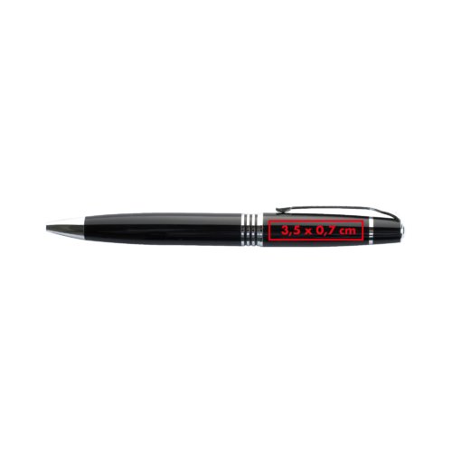 Metalen draaibare balpen met clip.