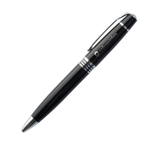 Zwarte metalen draaibalpen met clip.