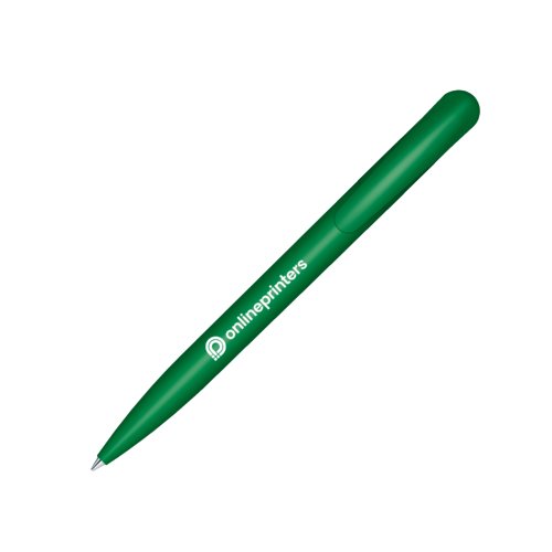 Groene Bio-Plastic balpen met clip en drukmechanisme.