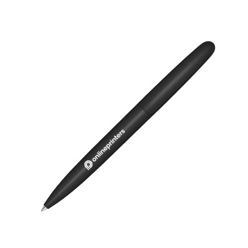 Zwarte bio twist balpen met vulling en clip.