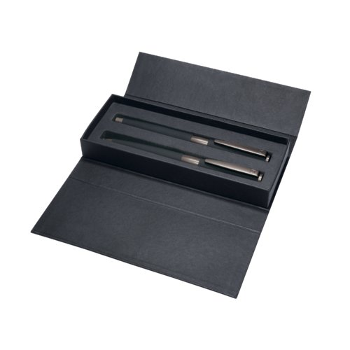 Set met balpen en vulpen in een etui senator® Black Line 2