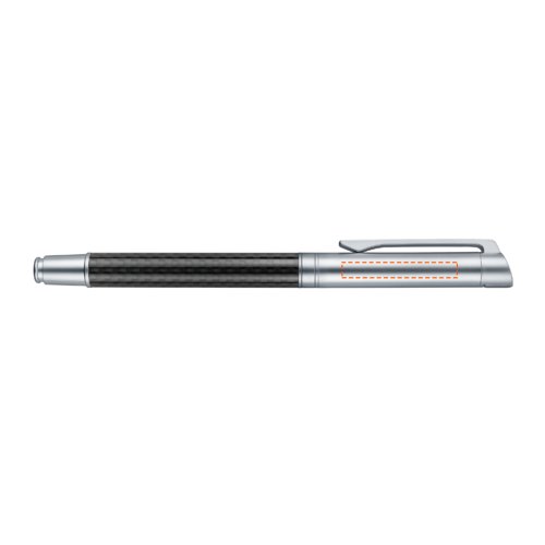 Zwarte carbon vulpen met clip.