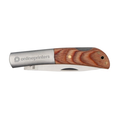 Houten zakmes met metalen lemmet.