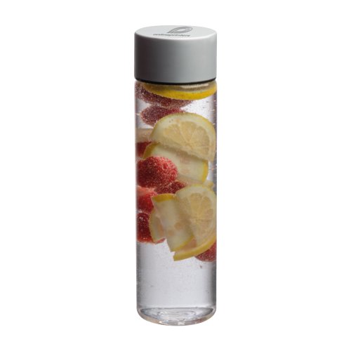 Transparante Tritan waterfles met schroefdop.