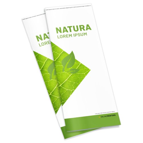 Brochures, eco-/natuurpapier, staand formaat, A4 half 1