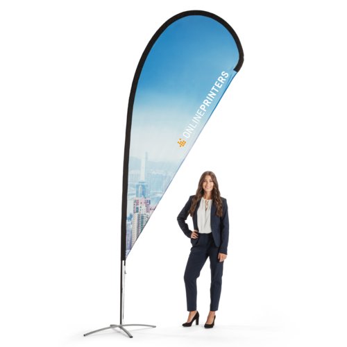 Dropflag incl. druk, 122 x 338 cm 1
