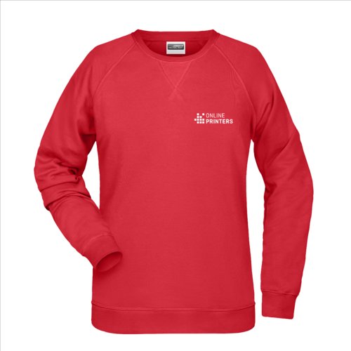 Rode dames sweatshirt van katoen-polyester mix.