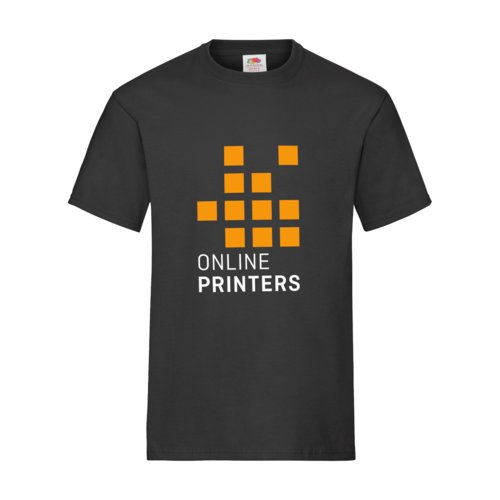 Zwart katoenen t-shirt met korte mouwen.