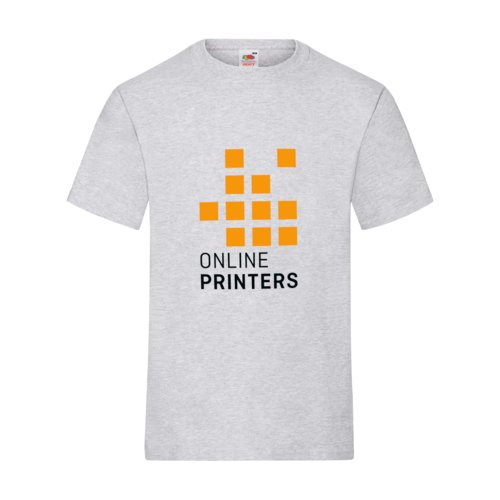 Gemixt grijs katoenen T-shirt voor heren met korte mouwen.