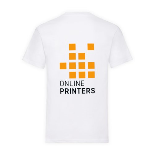 Wit katoenen T-shirt voor heren met korte mouwen.