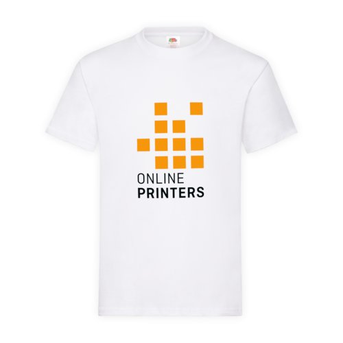 Wit katoenen T-shirt voor mannen met korte mouwen.