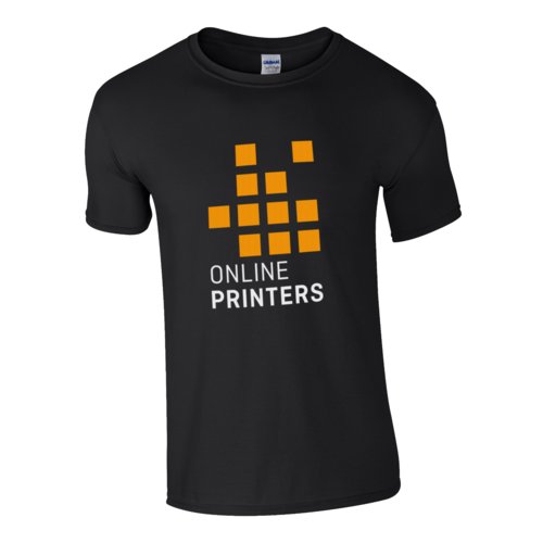 Zwart katoenen T-shirt voor heren met korte mouwen.