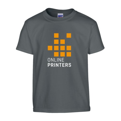 Antracietkleurig unisex T-shirt van katoen met korte mouwen.