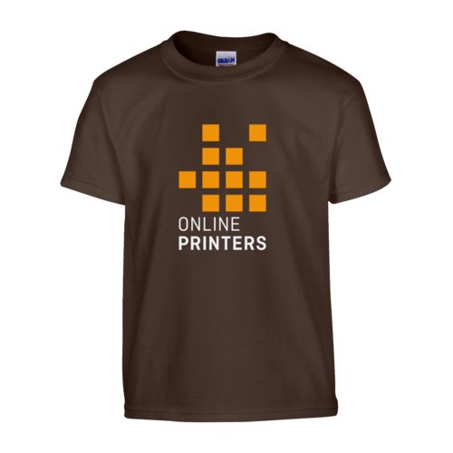 Donkerbruin katoenen T-shirt, unisex pasvorm.