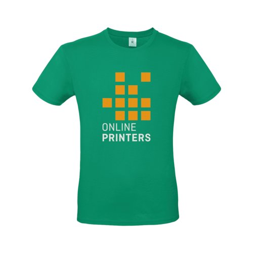 Groen katoenen T-shirt met korte mouwen en ronde hals.