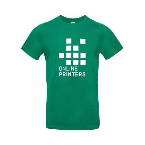 Groen katoenen T-shirt met korte mouwen.