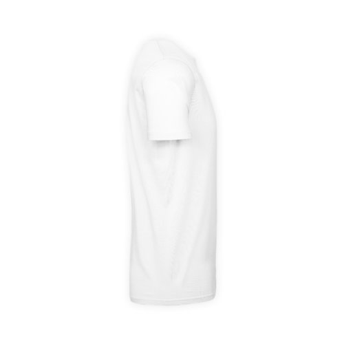 Wit katoenen T-shirt met korte mouwen en een ronde hals.