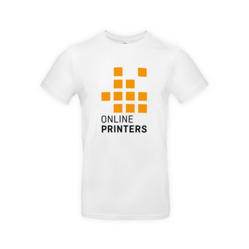 Wit katoenen T-shirt voor heren met korte mouwen.