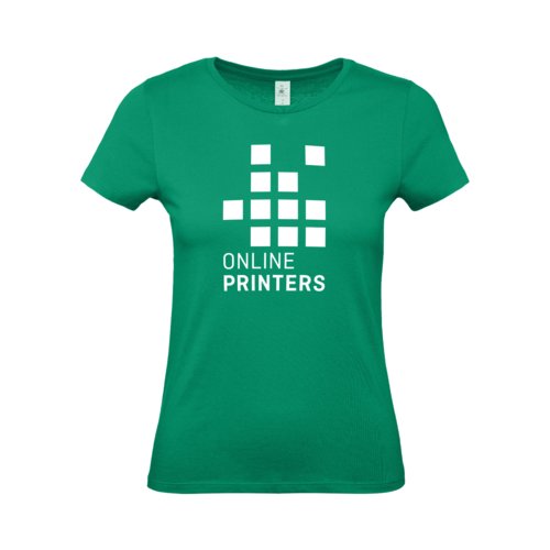 Groen katoenen t-shirt met korte mouwen.