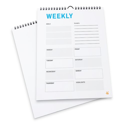 Weekkalender met wire-o binding, A4, Staand formaat, 4/0-kleurig 1